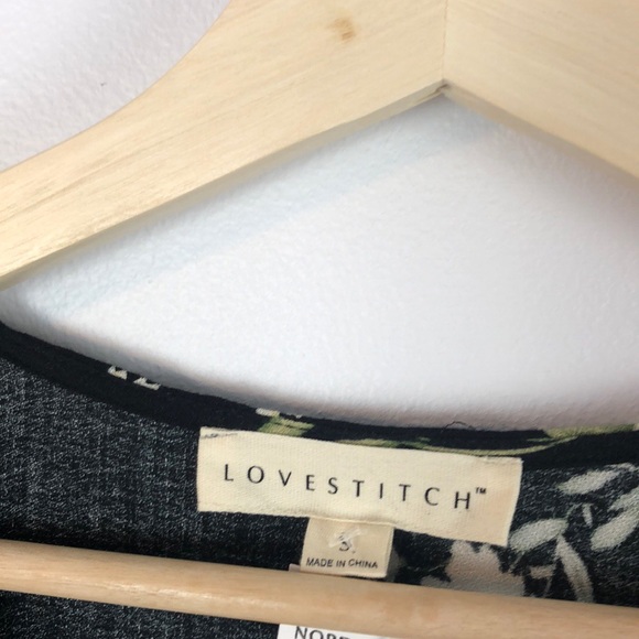 Lovestictch Maxi Dress Black 3/4 Sleeve Small - Picture 5 of 7